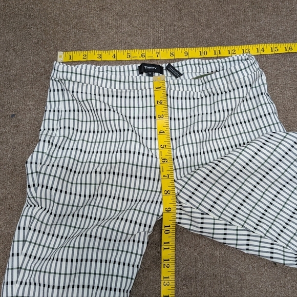 Theory Women's Classic Skinny Pant Plaid Gingham Dress Work Pants Size 8 - Picture 6 of 7